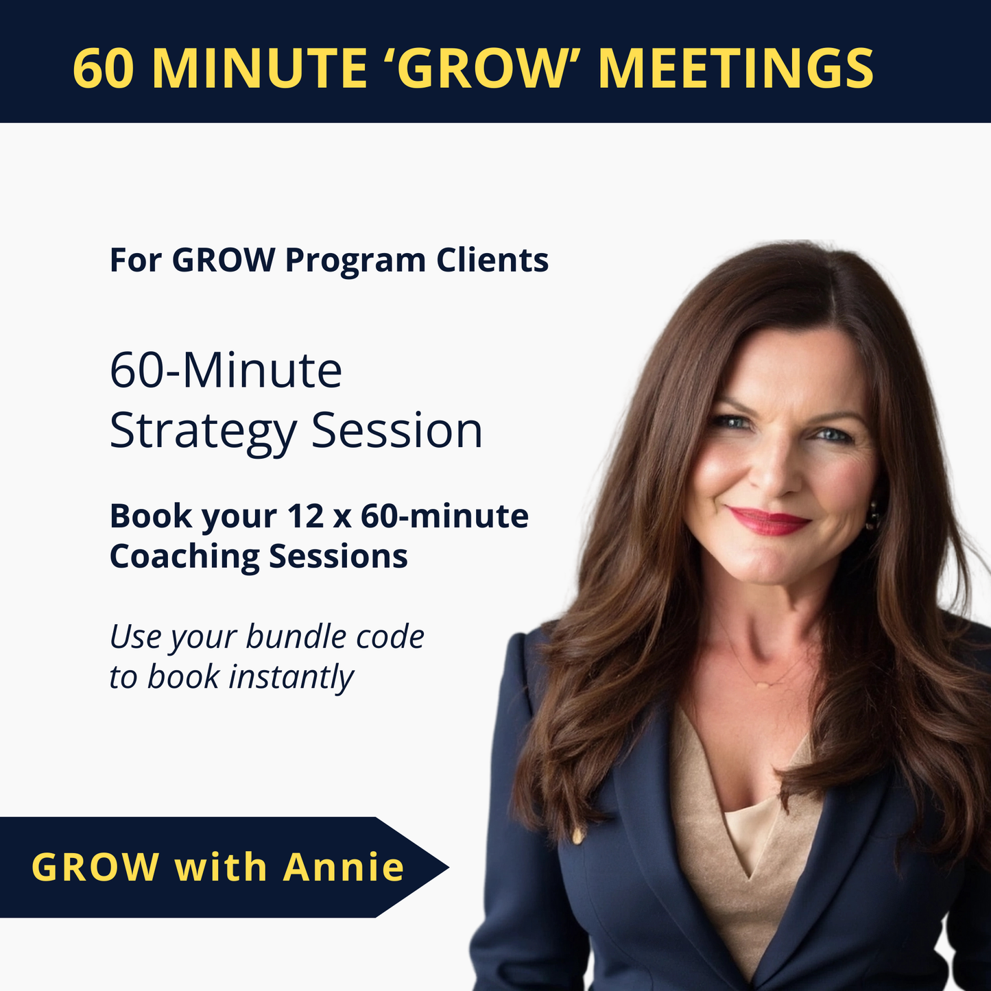 Grow Program - 12x 60-Minute 1:1 Coaching Session Bundle