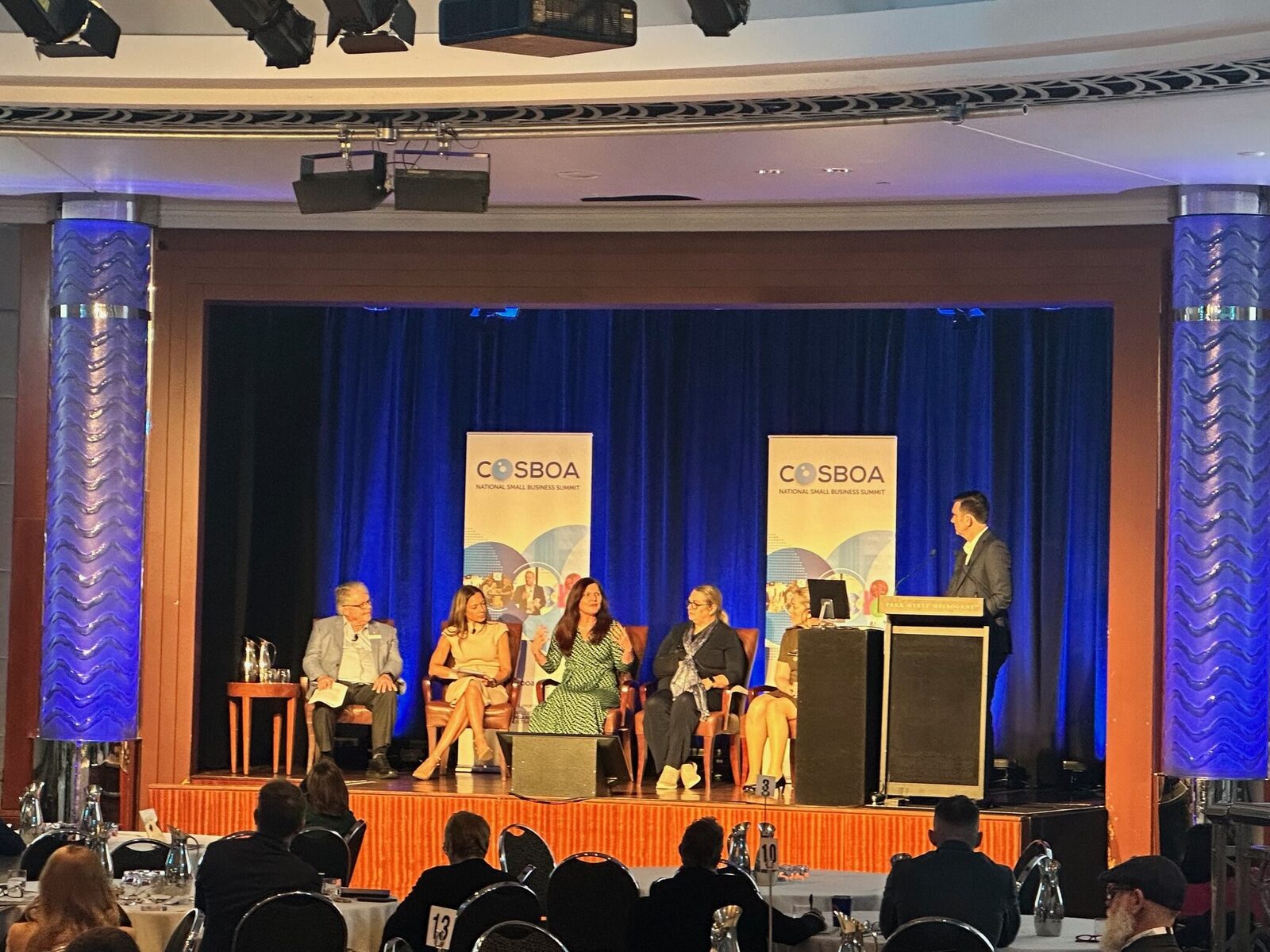 Annie Gibbins on cyber panel at COSBOA National Small Business Summit, Park Hyatt Melbourne